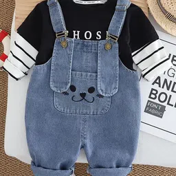 StyleCast x Revolte Boys Cotton Dungaree With Tshirt-picture-28
