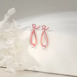 giva 925 Silver Rose Gold Fashionista Earrings Zircon Sterling Silver Drops & Danglers-picture-10