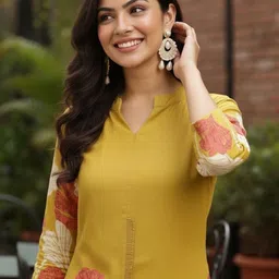 SZN Floral Printed Tunic & Trousers Co-Ords image 4