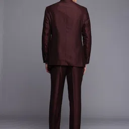 Raymond Self Design Mandarin Collar Bandhgala Blazer and Trousers image 3