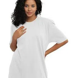 NOTWILD Women Pack Of 2 Solid Round Neck Cotton T-shirts-picture-23