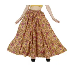 Sttoffa Women Yellow Color Printed Skirt-picture-17