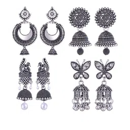 Sangria Silver-Plated Alloy Earrings-picture-34