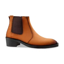 Bxxy Men Height Increasing Elevator Round Toe Block Chelsea Boots image 3