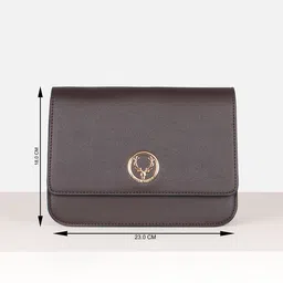 Allen Solly Woman Textured Baguette Embellished Sling Bag image 3