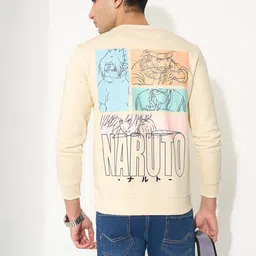 SF JEANS by Pantaloons Men Uzumaki Naruto Anime Graphic Printed Long Sleeves Sweatshirt image 5