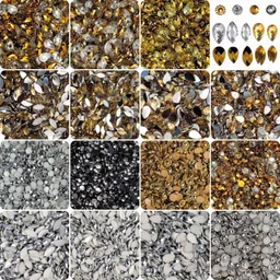 indikonb 3500 Pcs Royal Themed Gold Silver Rhinestone Kit for DIY Crafts & Jewelry-picture-19