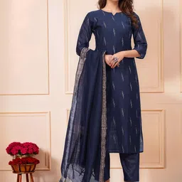 Anouk Rustic Women Ethnic Motifs Printed Regular Kurta with Trousers & With Dupatta image 5