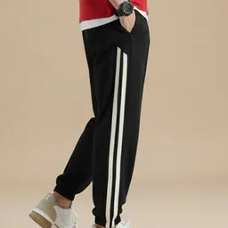 dockstreet Men Striped White Track Pants-picture-23