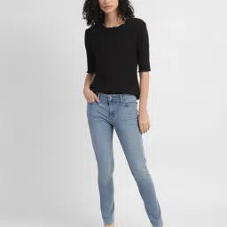 levi's Women's 711 Blue Skinny Fit Mid Rise Jeans-picture-28