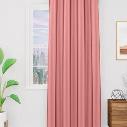 TOP DRAPES Pink Black Out Long Door Curtain image 4
