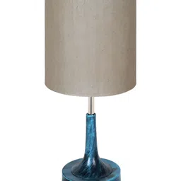 Homesake Beige Metal Industrial Cylindrical Shaped Table Lamp image 3