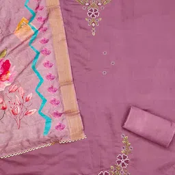 KIMISHA Embroidered Unstitched Dress Material image 4