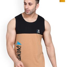 SLOWLORIS Men Pack Of 2 Printed Bio-Wash Combed Cotton Gym Vest-picture-13