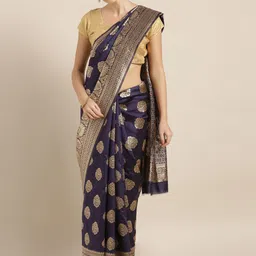 Maroosh Ethnic Motifs Woven Design Zari  Banarasi Saree-picture-25