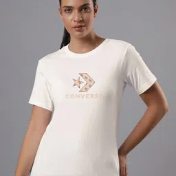 Converse Women Typography Drop-Shoulder Sleeves T-shirt-picture-24