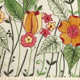 ADYASAA THE LABEL Floral Embroidered Thread Work Organic Cotton Thread Work Kurti image 5