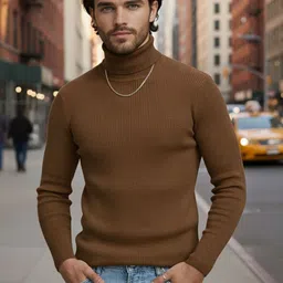 CLAFOUTIS Men Ribbed Pullover Sweater-image-7