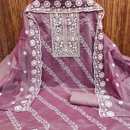 MANVAA Embroidered Thread Work Unstitched Dress Material-picture-11