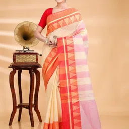SRILOK Zari Pure Cotton Taant Saree-picture-36