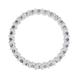 Sparkles 14KT Gold 1.09 Ct Lab Grown Round Shape Eternity Diamond Ring - 2.04 g-picture-5