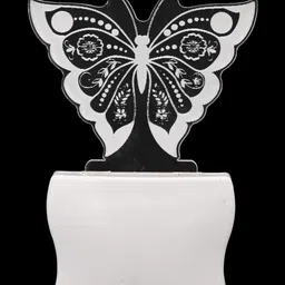 1ST TIME Red & White Printed Acrylic Contemporary Abstract Shaped Shaped Wall Lamp image 2