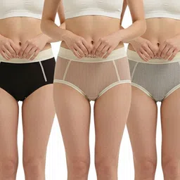 Opulent Pack of 3 Striped Cotton Briefs-picture-17