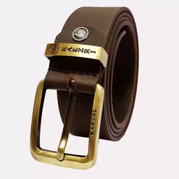 kaezr Men Brown Genuine Leather Belt image 3