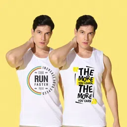 WOOSTRO Men Typography 2 Printed Raw Edge Slim Fit T-shirt image 4