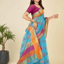 VARNI FABRICS Woven Design Zari Kota Saree image 4
