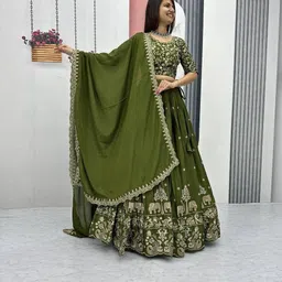 pedr trends Embroidered Semi Stitched Lehenga Choli image 3