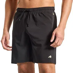 boldfit activewear Solid Men Black Gym Shorts image 1