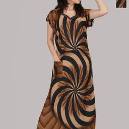 PURSA Set Of 2 Printed Maxi Nightdress-image-86