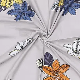 Monte Carlo Pixel Mauve & Blue Floral Printed 120 TC Single Bedsheet Set 1.52 m x 2.30 m image 2