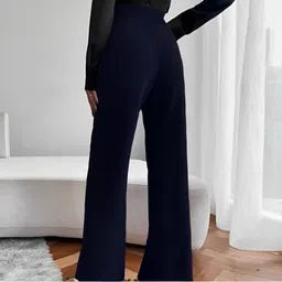 kasendra Women Regular Fit Blue, Black, Maroon Polyester Trousers image 2