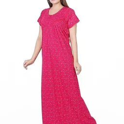 Gutthi Women Pink Nightdress image 2