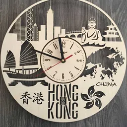 QEZNEF Beige Solid Traditional Wall Clock-picture-25