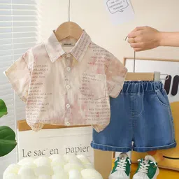 INCLUD Boys Printed Short Sleeves Shirt With Shorts-picture-55