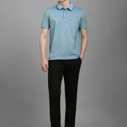 Louis Philippe Men Printed Polo Collar Pockets T-shirt image 2