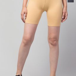 CKARFE Women Pack of 2 Cotton Skinny Fit Cycling Sports Shorts-picture-25