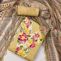 Panzora Embroidered Unstitched Dress Material image 2