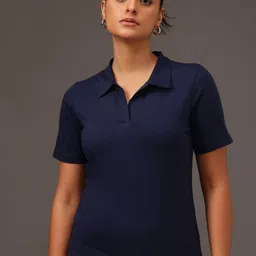 MINT STREET Women V-Neck Pockets T-shirt-picture-13