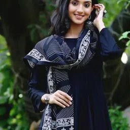 KERI PERRY Women Pleated Kurti with Palazzos & With Dupatta image 2