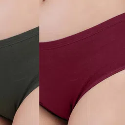 ORLIZEA women Set Of 2 Cotton Blend Hipster Briefs image 5