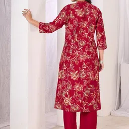 Larqi Printed Mandarin Collar Tunic & Trousers Co-Ords image 4