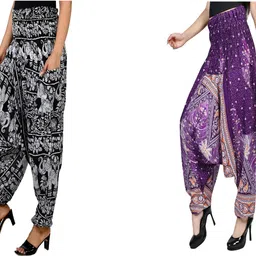narnari Printed Rayon Women Harem Pants-picture-13