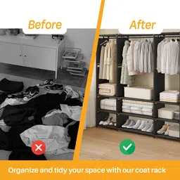 dwellit Portable Open Wardrobe PP Collapsible Wardrobe image 5