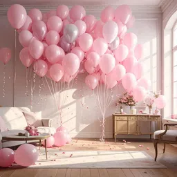 arv Solid Pastel Pink Balloons Pack of 100 | 12 Inch Latex Balloons for Party Decoration Balloon image 3