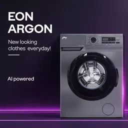 godrej 6 kg 5 Star, AI Tech, Steam Wash Fully Automatic Front Load with In-built Heater Grey image 2