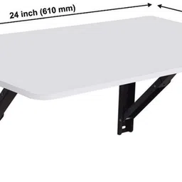 todayshop Folding Round Cornered Wall Mounted Engineered Wood Study Table image 5